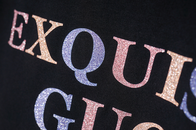 Футболка Gucci Exquisite Shining Inscription "Black" фото № 5