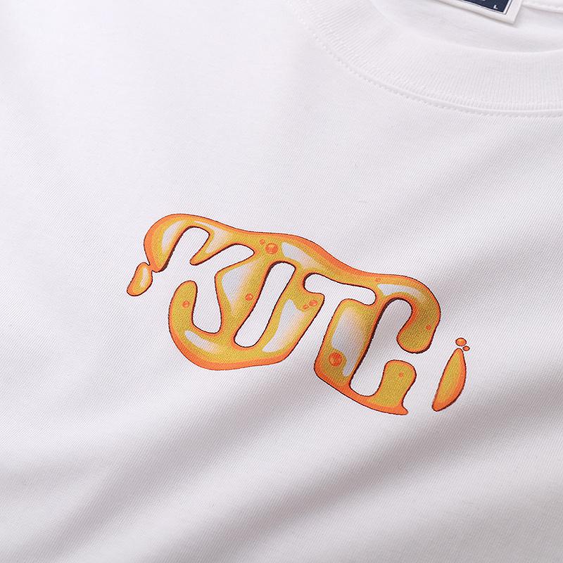 Футболка Kith Logo Yellow Flame "White" фото № 6