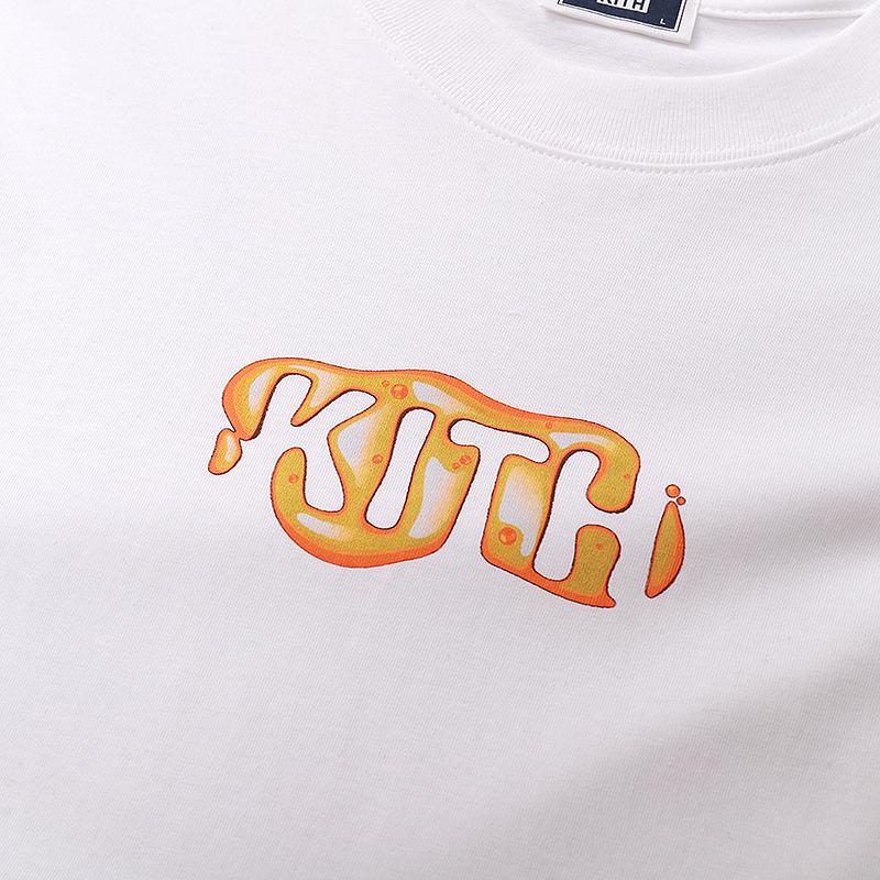 Футболка Kith Logo Yellow Flame "White" фото № 4