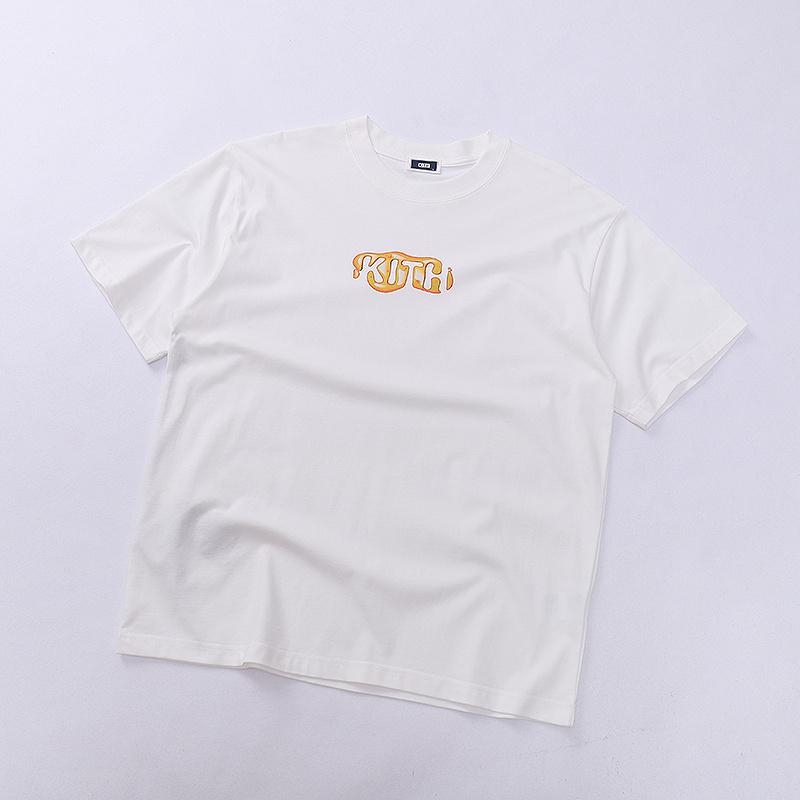 Футболка Kith Logo Yellow Flame "White" фото № 2