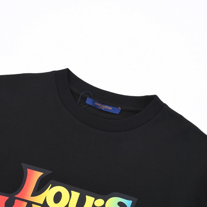 Футболка Louis Vuitton Rainbow Color Logo "Black" фото № 5