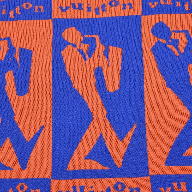 Футболка Louis Vuitton Trumpeter Print "Blue/Orange" фото № 2