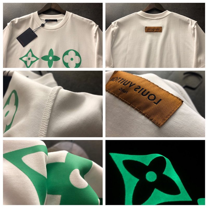 Футболка Louis Vuitton Three Green Emblems "White" фото № 2