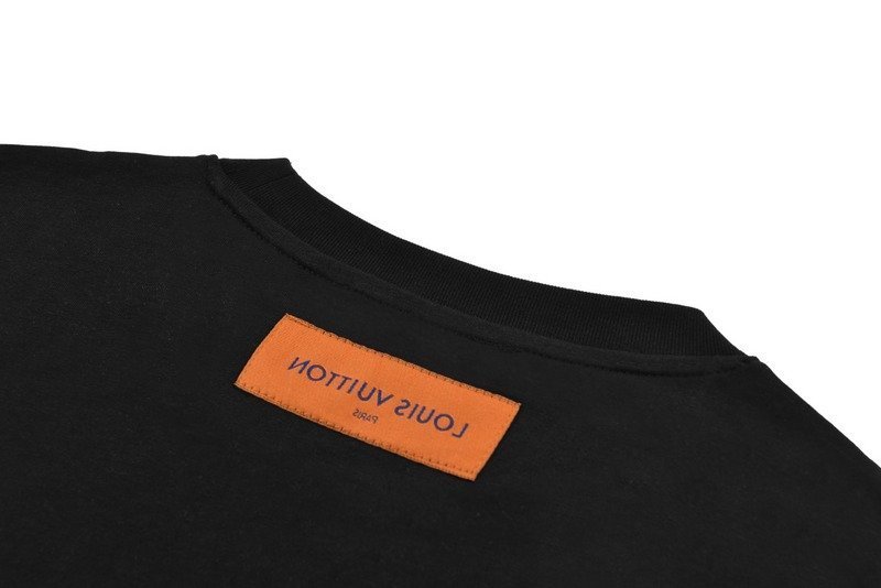 Футболка Louis Vuitton With Text Logo Made Of Rhinestones "Black" фото № 2