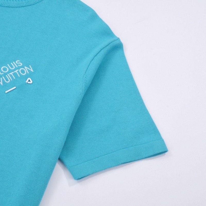 Футболка Louis Vuitton Baggy Style With Logo "Blue" фото № 2