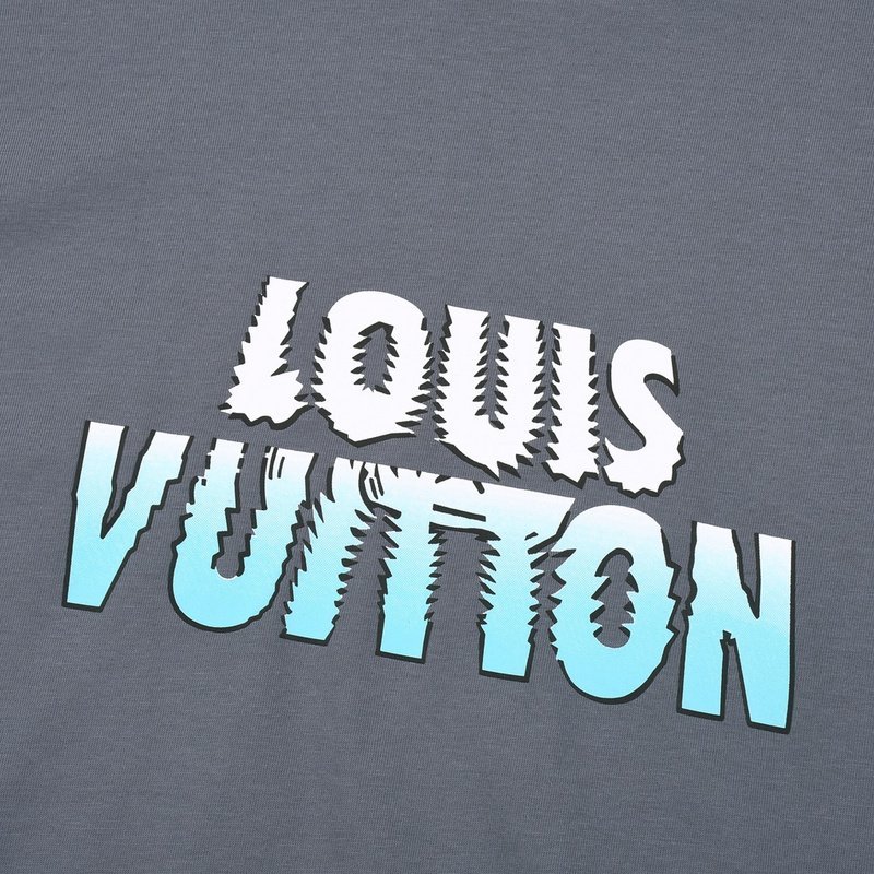 Футболка Louis Vuitton Blue Logo "Gray" фото № 7