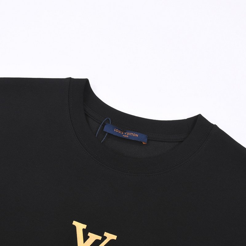 Футболка Louis Vuitton Gold Emblem Print "Black" фото № 2