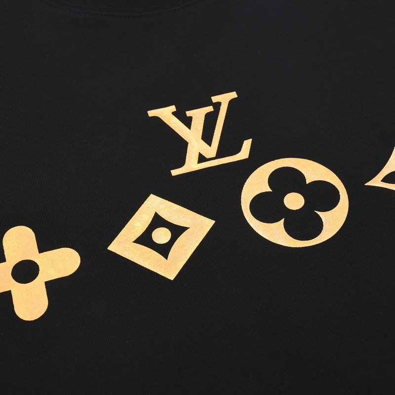 Футболка Louis Vuitton Gold Emblem Print "Black" фото № 4