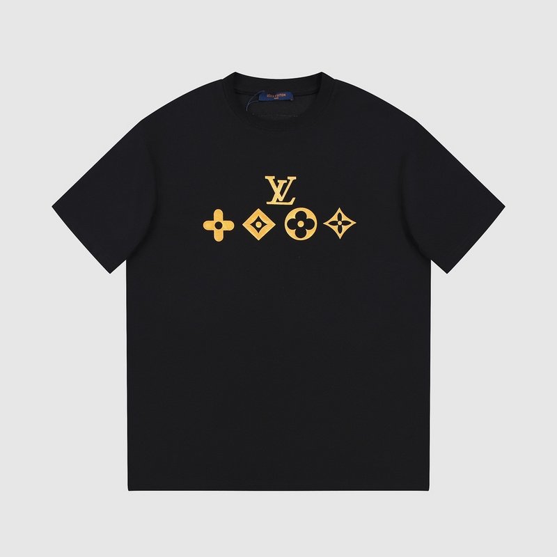 Футболка Louis Vuitton Gold Emblem Print "Black" фото № 6