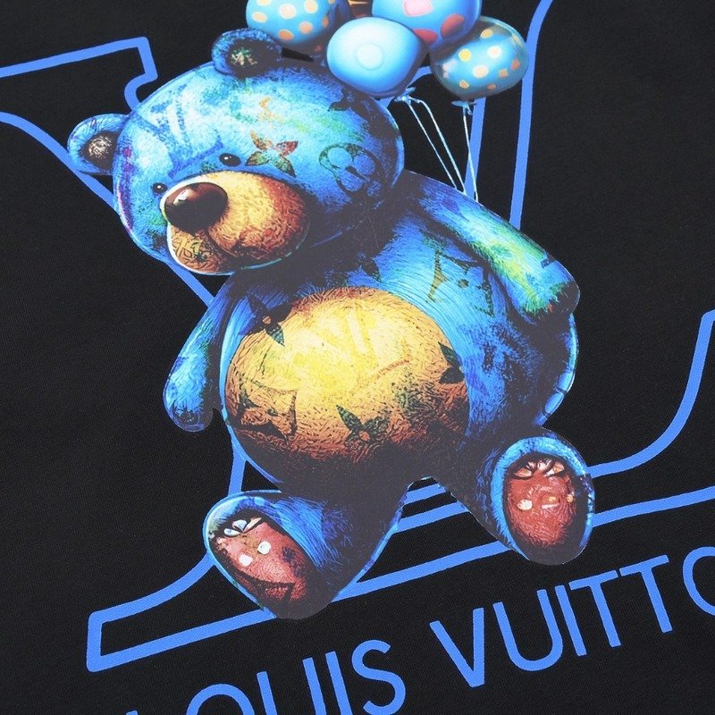 Футболка Louis Vuitton Blue Bear With Balloons "Black" фото № 3