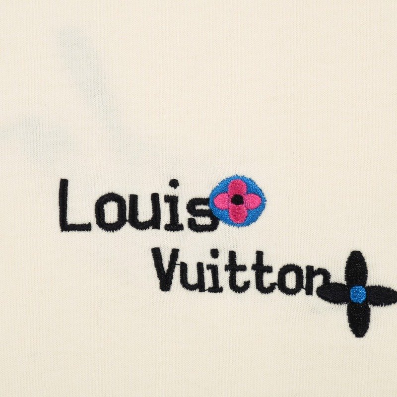 Футболка Louis Vuitton With Beautiful Logo Lettering Font "Cream" фото № 6