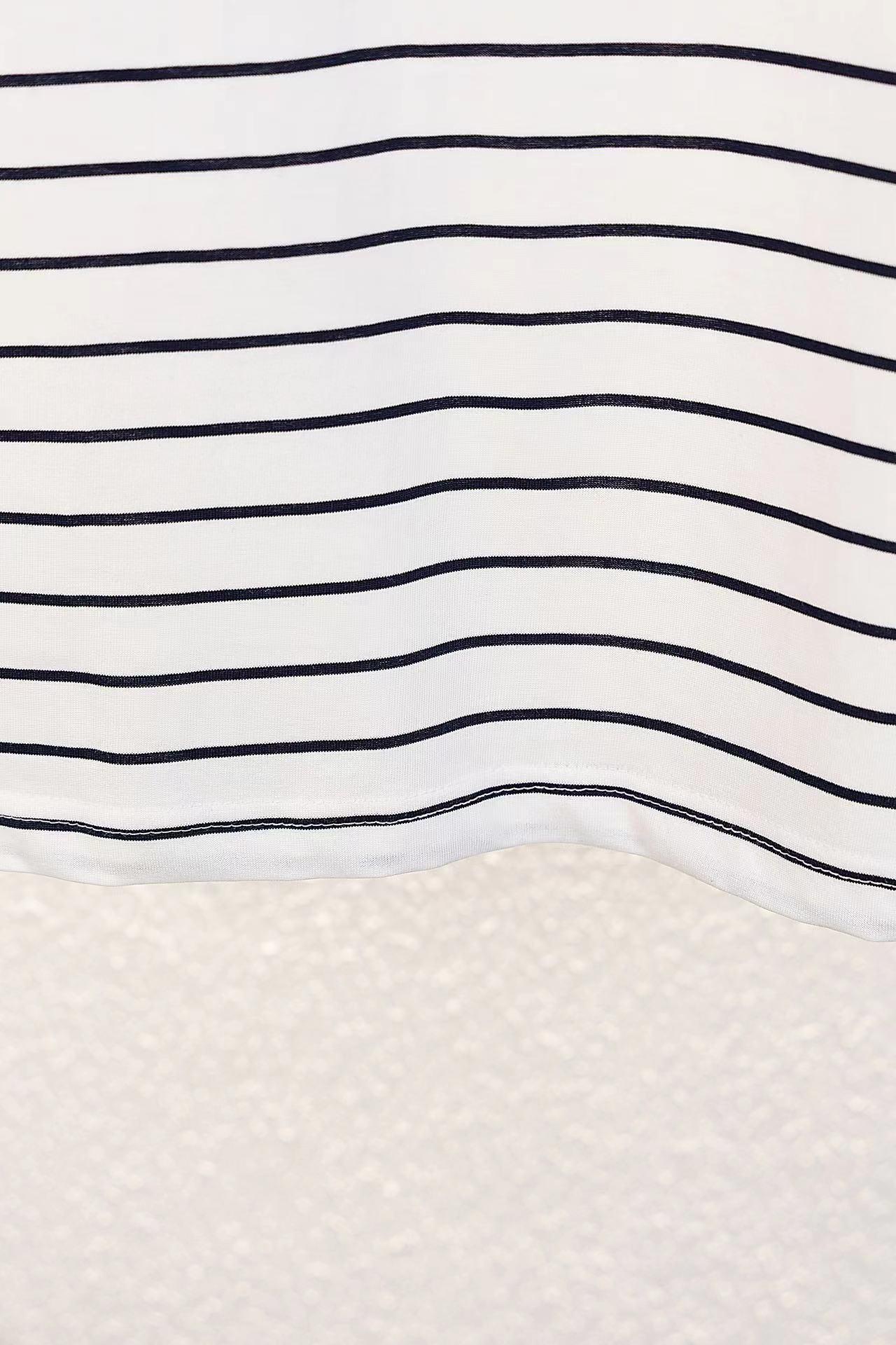 Футболка Miu Miu Frontside White Logo Black Horizontal Lines "White" фото № 7