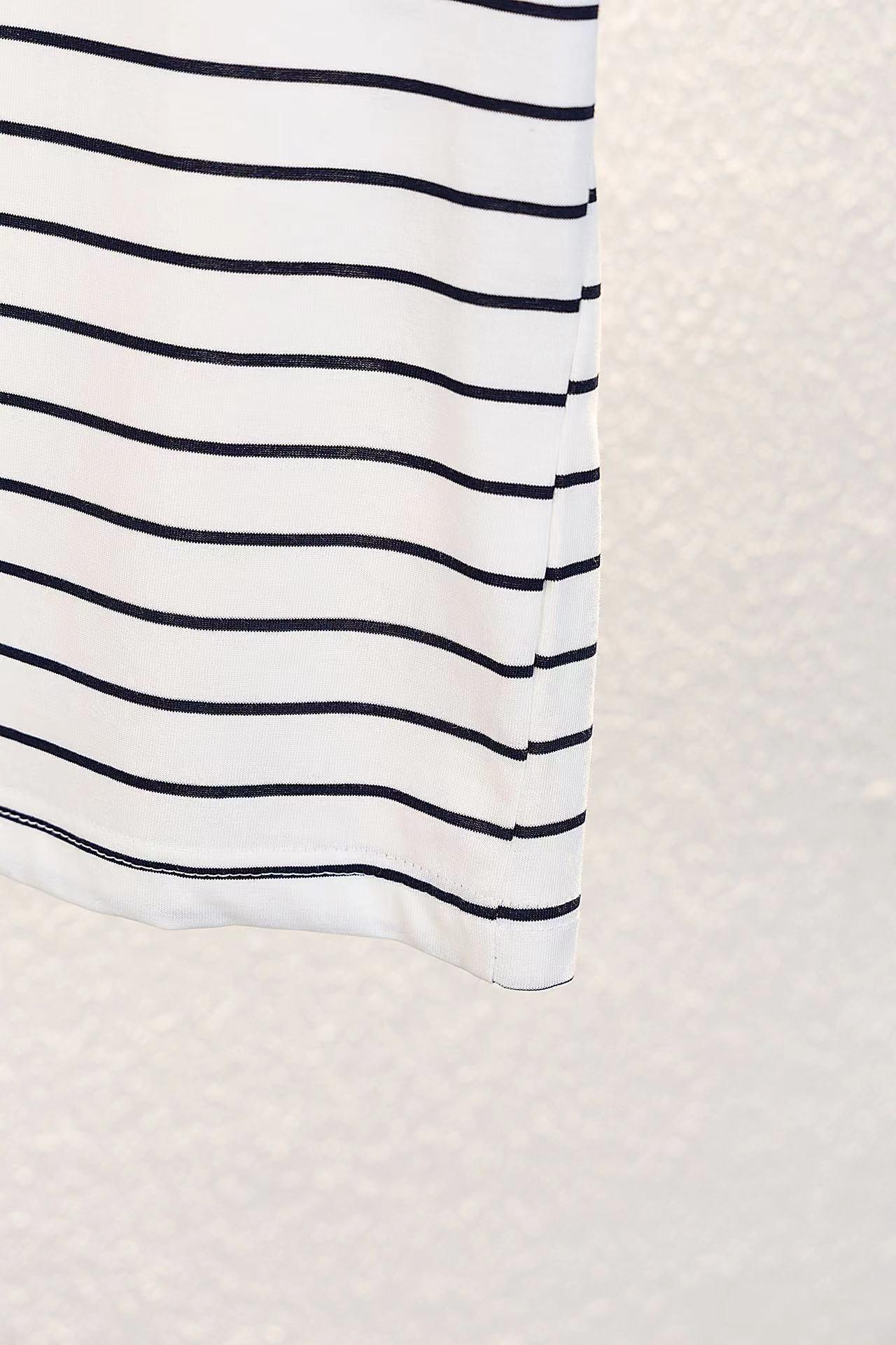 Футболка Miu Miu Frontside White Logo Black Horizontal Lines "White" фото № 4