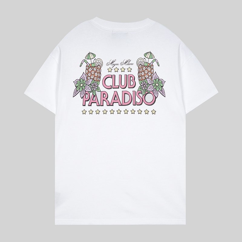 Футболка MSGM Back Inscription Club Paradiso "White" фото № 2