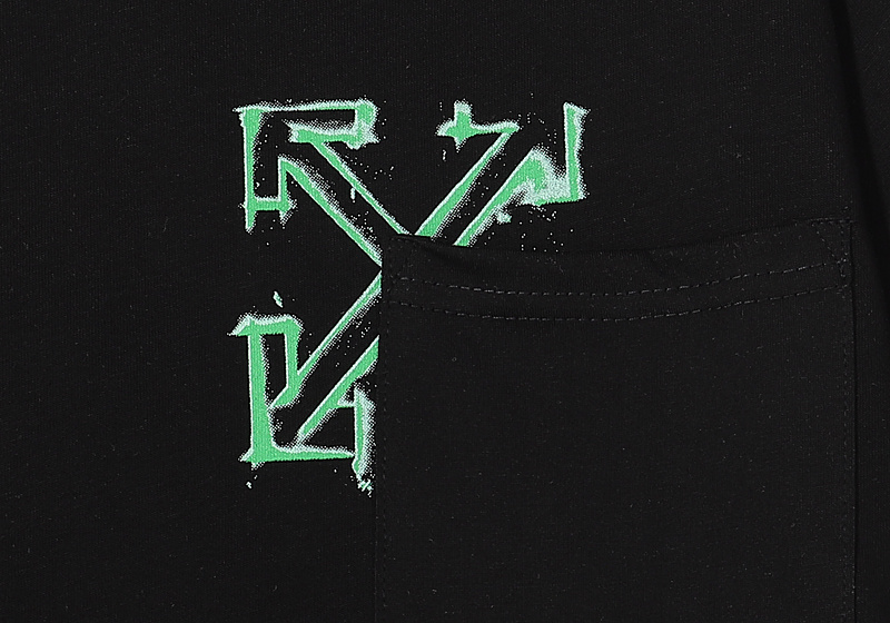 Футболка Off White A Can Of Green Paint "Black" фото № 4