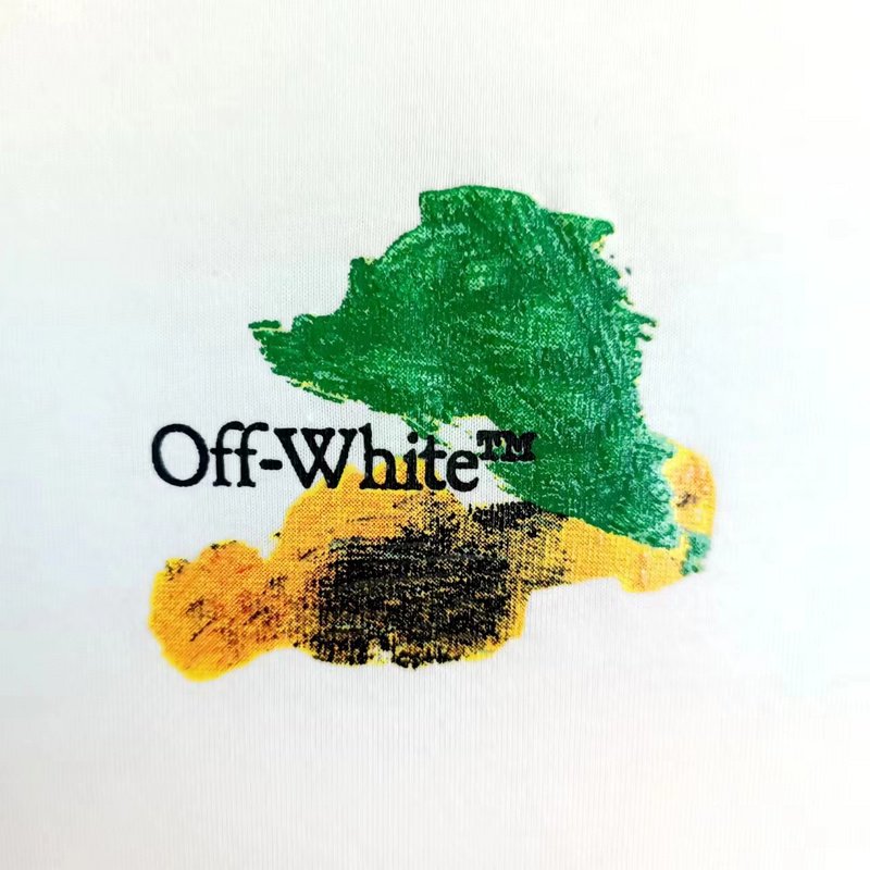 Футболка Off White With Bright Logo Made Of Paints "White" фото № 8