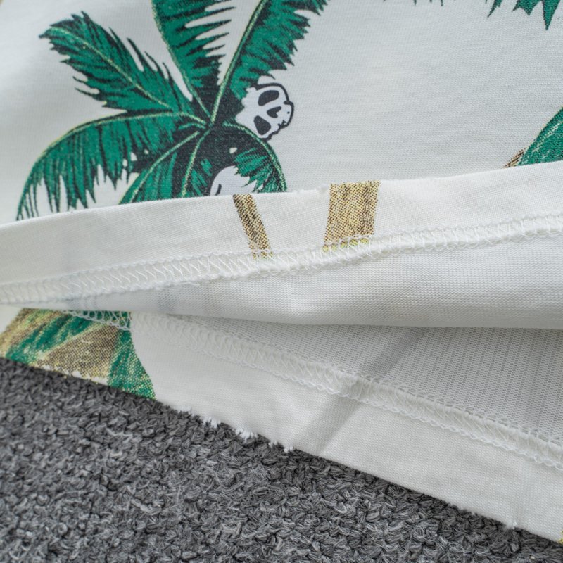 Футболка Palm Angels Beach Print - Fire Logo "White" фото № 4