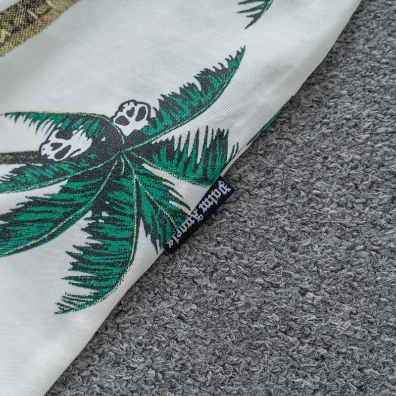Футболка Palm Angels Beach Print - Fire Logo "White" фото № 7