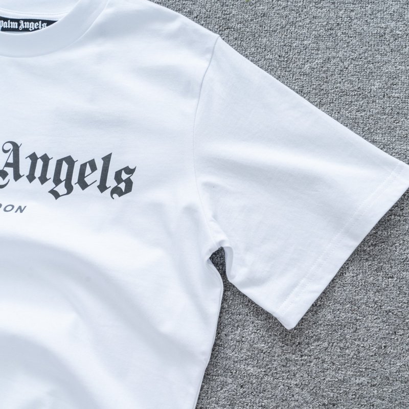 Футболка Palm Angels Painted Over "White/Violet" фото № 6