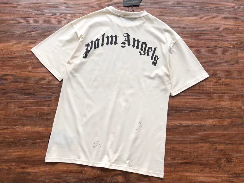 Футболка Palm Angels Palm Tree With Sea "Beige" фото № 2