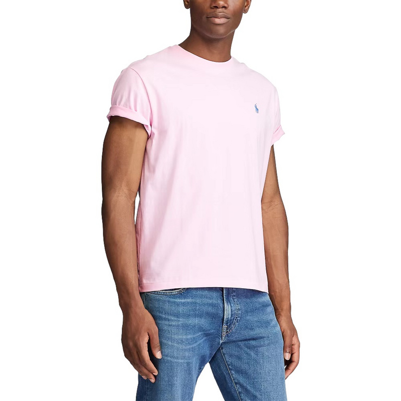 Футболка Polo With Logo Brand "Pink" фото № 5