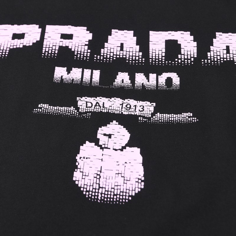 Футболка Prada With Mosaic Logo "Black" фото № 8
