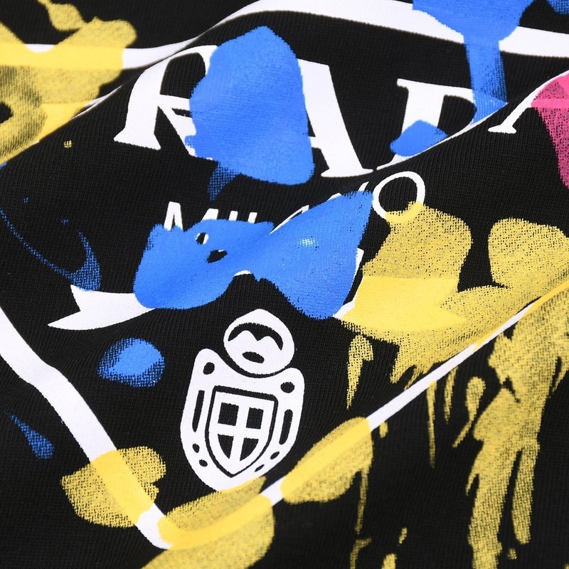 Футболка Prada Spots Of Colored Paint "Black" фото № 4