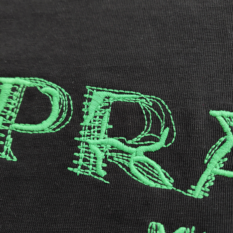 Футболка Prada Green Central Logo "Black" фото № 6