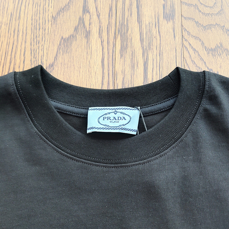 Футболка Prada Green Central Logo "Black" фото № 4