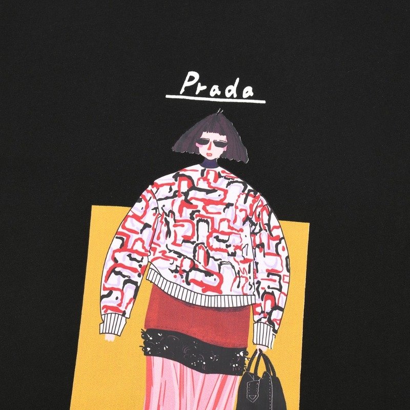 Футболка Prada Glamour "Black" фото № 5