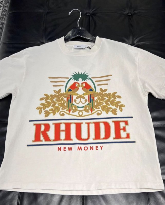 Футболка Rhude Parrots Print "Cream" фото № 3
