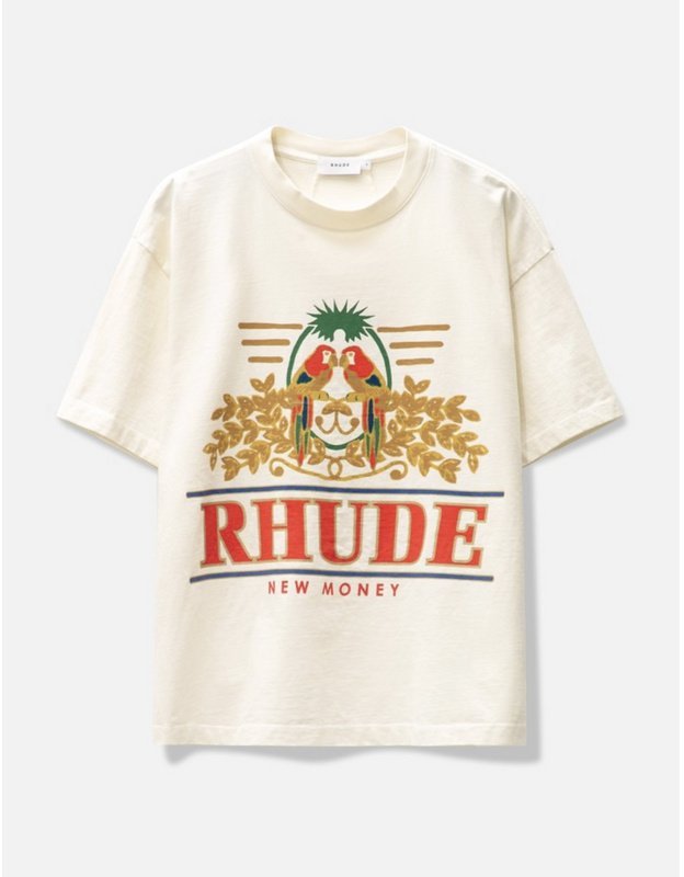 Футболка Rhude Parrots Print "Cream" фото № 2