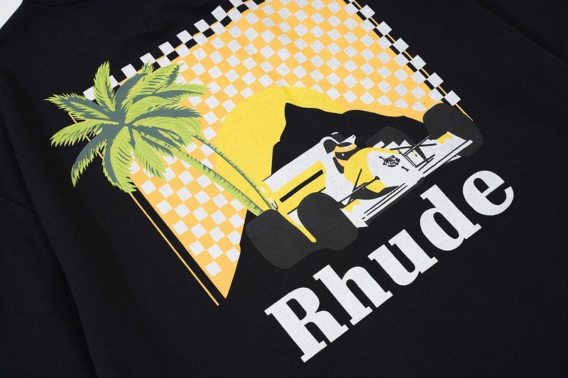 Футболка Rhude Tropical Racing "Black" фото № 5