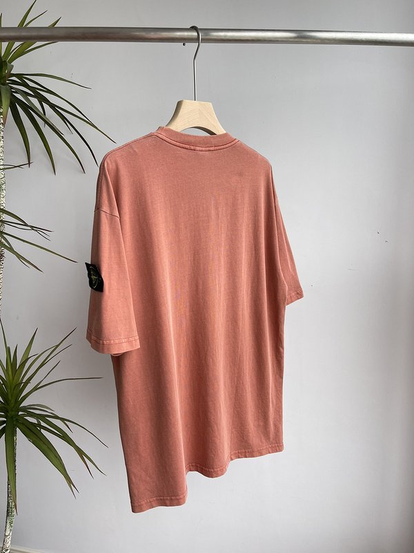 Футболка Stone Island Without Inscriptions But With Patch "Peach" фото № 2