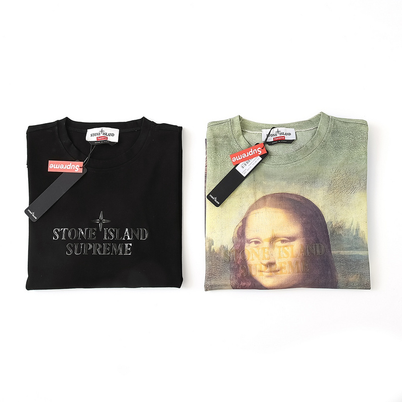 Футболка Stone Island X Supreme Logo "Black" фото № 3