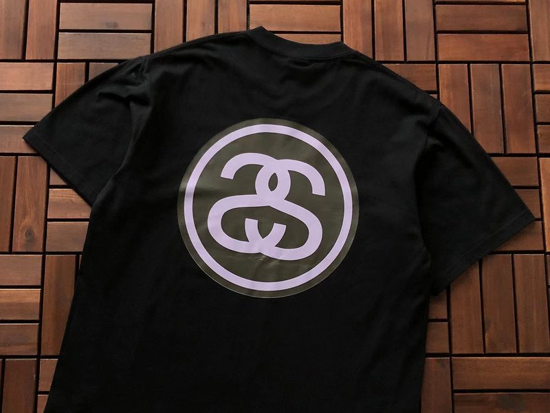 Футболка Stussy Letter With Mirror Reflection Inside Circle "Black" фото № 7