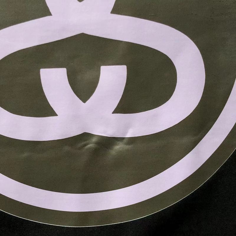 Футболка Stussy Letter With Mirror Reflection Inside Circle "Black" фото № 5