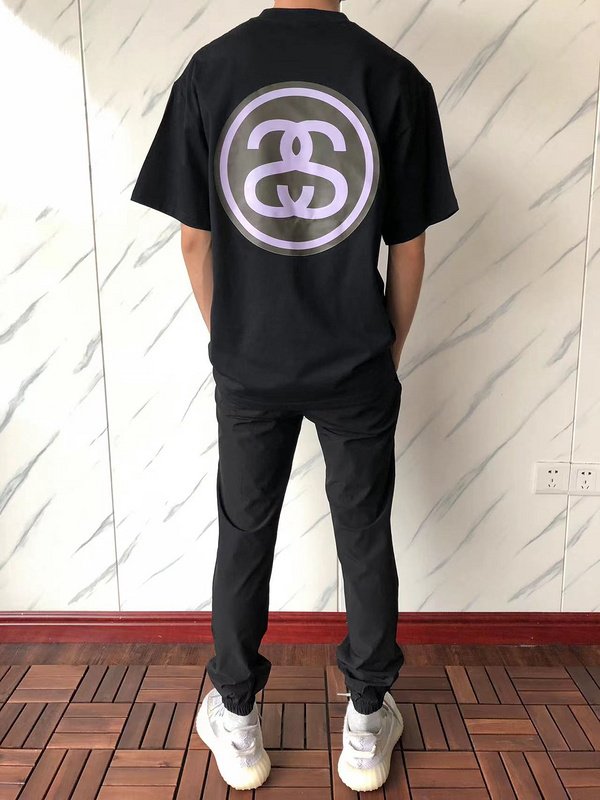 Футболка Stussy Letter With Mirror Reflection Inside Circle "Black" фото № 9