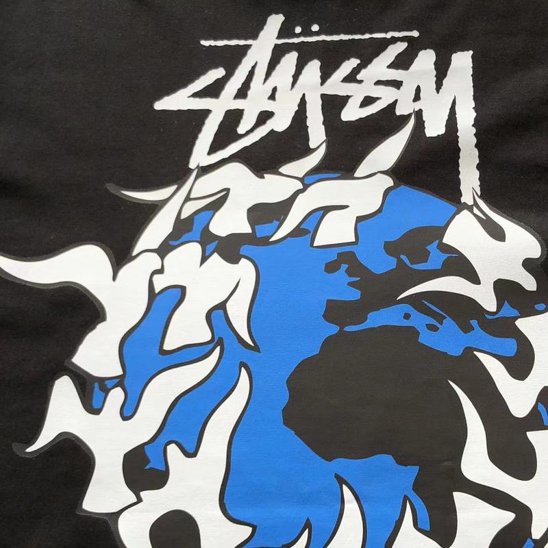 Футболка Stussy Planet With Flying Birds Around "Black" фото № 5