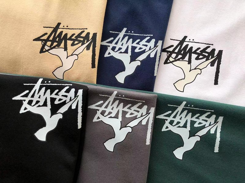 Футболка Stussy Planet With Flying Birds Around "Black" фото № 8