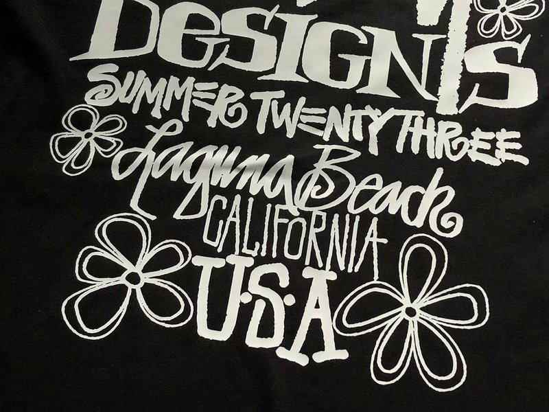 Футболка Stussy Inscription Designs Summer Twenty Three "Black" фото № 5