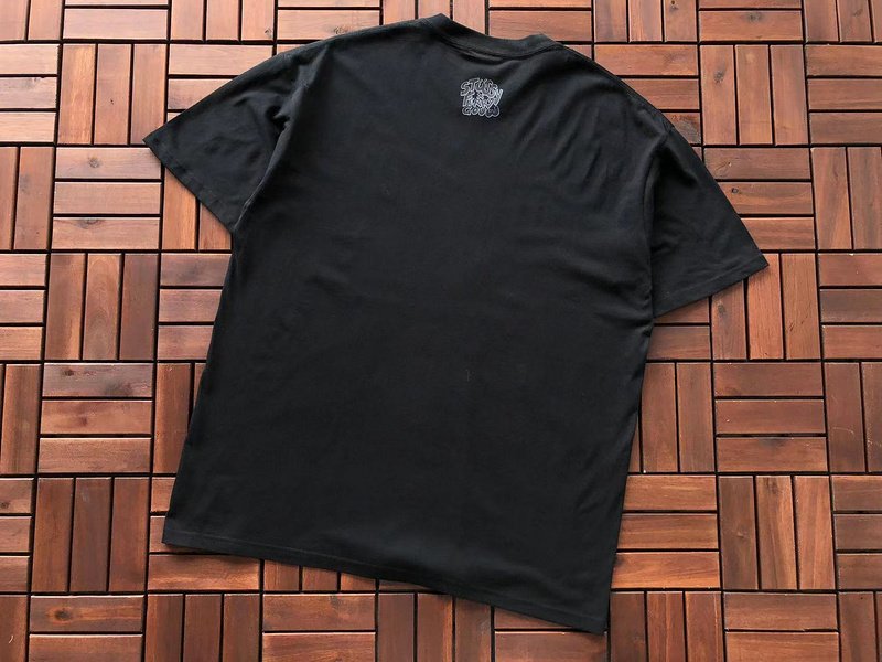 Футболка Stussy Colorful Inscription Positive Vibration "Black" фото № 2