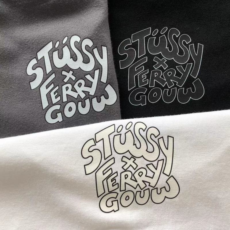 Футболка Stussy Colorful Inscription Positive Vibration "Black" фото № 7
