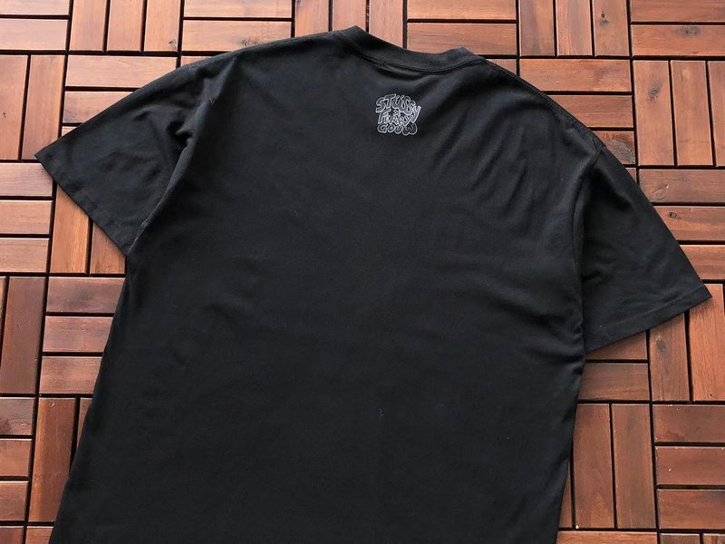 Футболка Stussy Colorful Inscription Positive Vibration "Black" фото № 8