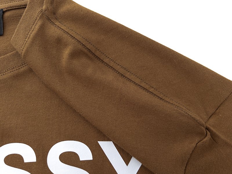 Футболка Stussy With The Logo Number Four "Brown" фото № 2