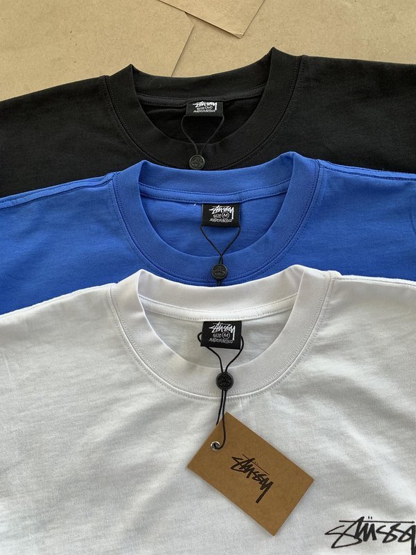 Футболка Stussy Inscriptions On The Back "Blue" фото № 5