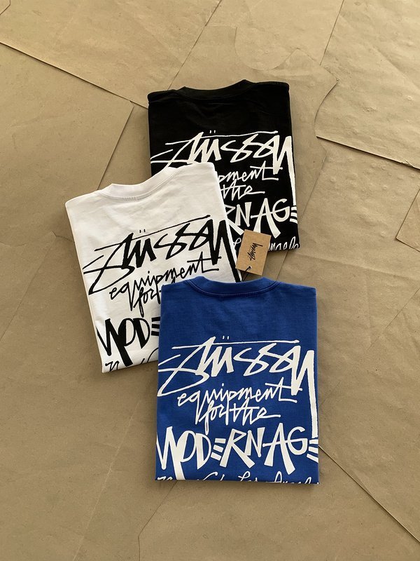 Футболка Stussy Inscriptions On The Back "Blue" фото № 7