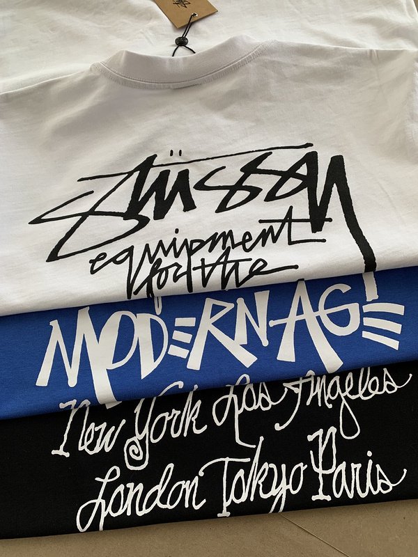 Футболка Stussy Inscriptions On The Back "Blue" фото № 6