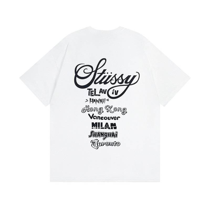 Футболка Stussy New York And Los Angeles And Tokyo "White" фото № 2