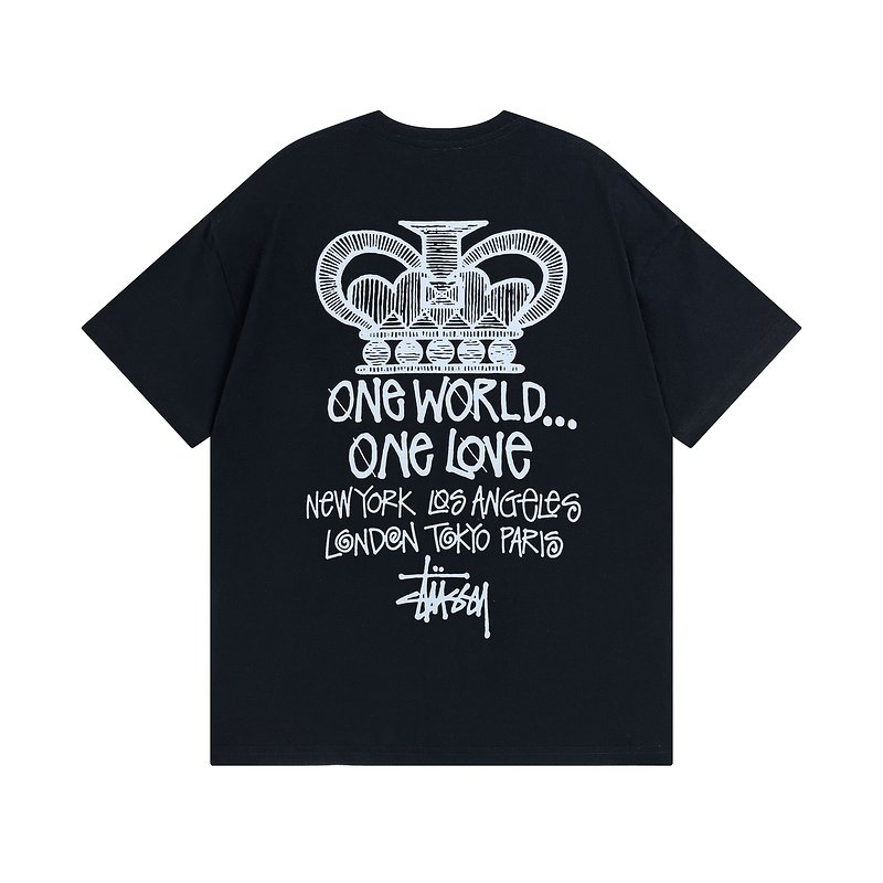 Футболка Stussy One World One Love "Black" фото № 2